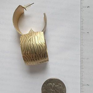 Vintage gold colored hoops